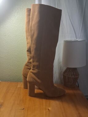 Chinese Laundry  Women’s Tall Block Heel Boots in Camel 9.5